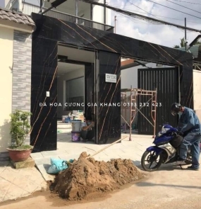 Đá lamar đen vân trắng